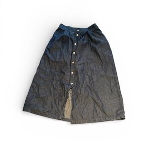 VTG Agnes B Denim Button-Down Skirt